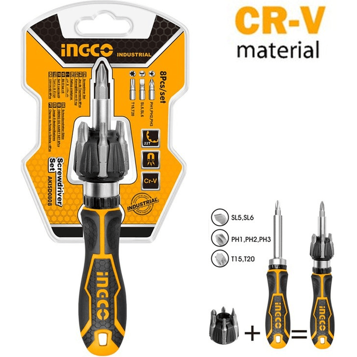 Ingco AKISD0808 8pcs Ratchet Screwdriver Set - KHM Megatools Corp. Ingco AKISD0808 8pcs Ratchet Screwdriver Set - KHM Megatools Corp.